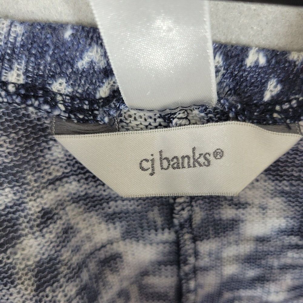 CJ Banks Womens Pullover Blouse Sheer Short Sleeve Blue Plus Size 3X - Picture 6 of 10